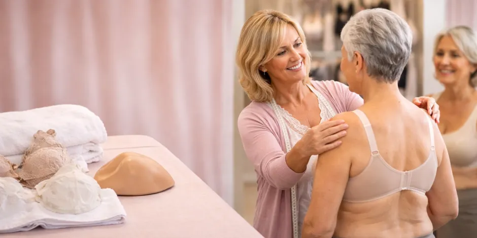 Compassionate mastectomy bra fitting