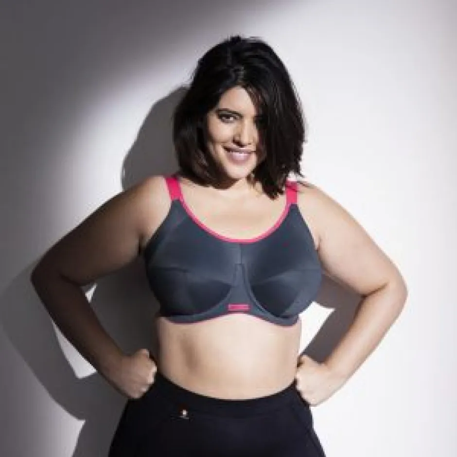 Elomi Charcoal Sports Bra wit J-Hook