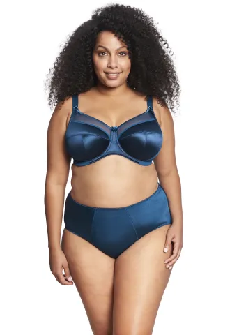Keira Petrol UW Banded Bra and Brief